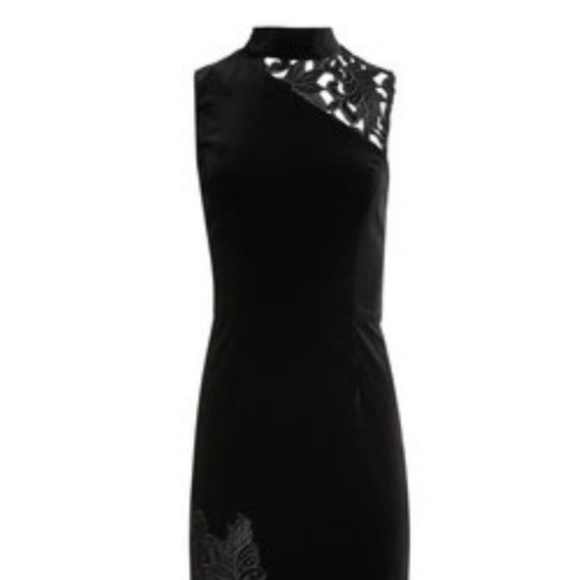 alice and olivia black velvet dress